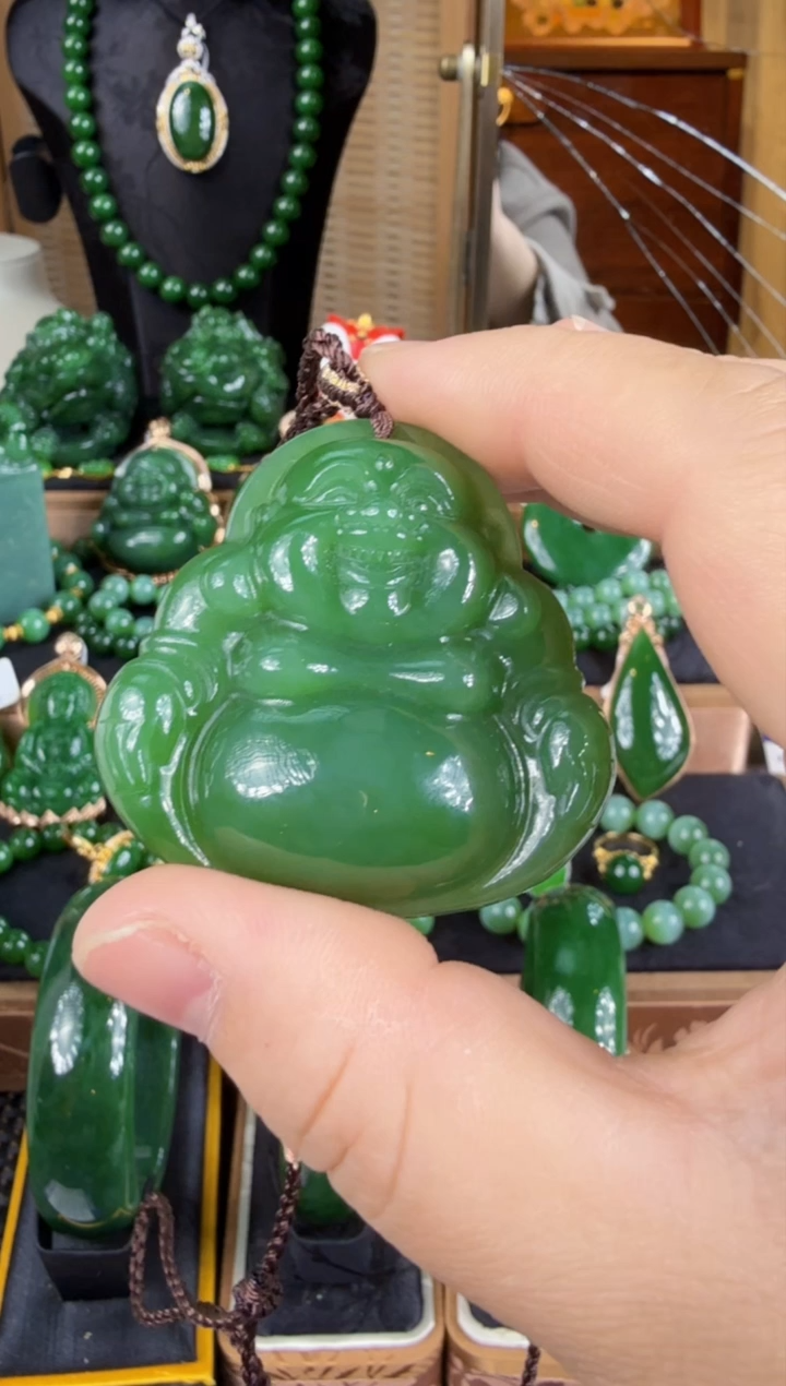 【闪购商品】和田玉（碧玉）吊坠(赠链)未镶嵌 