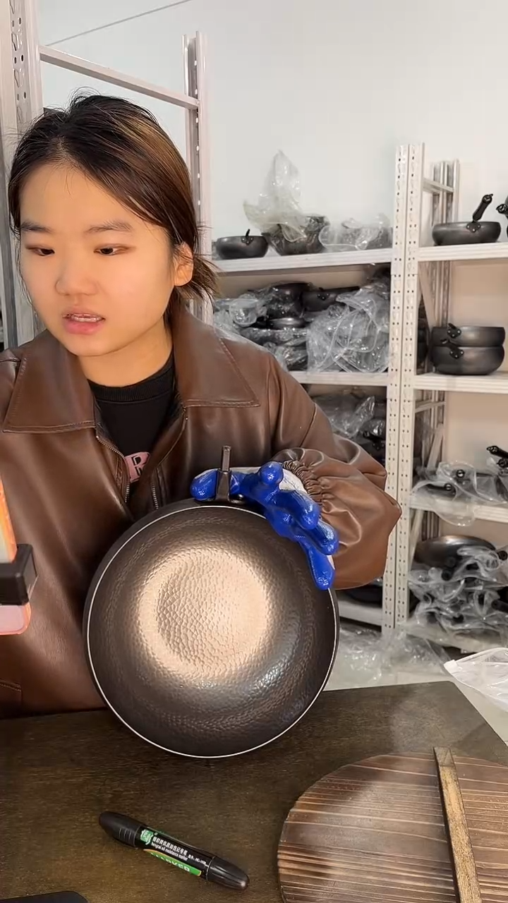 熟铁暮*34黑鱼鳞炒锅