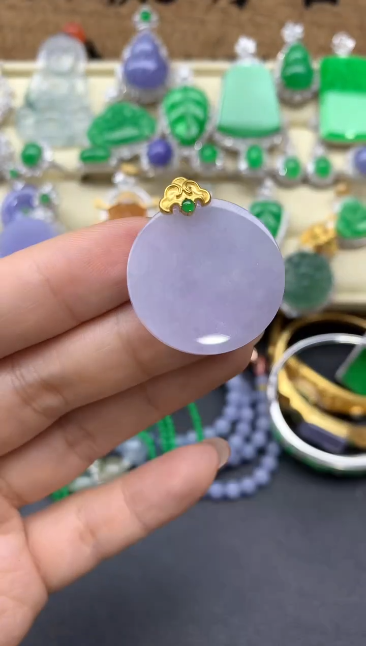 【闪购商品】翡翠颈饰18K金镶嵌238-中国好珍宝