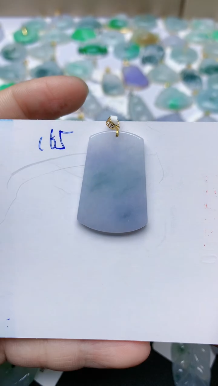 【闪购商品】翡翠颈饰18K金镶嵌天然翡翠A货    