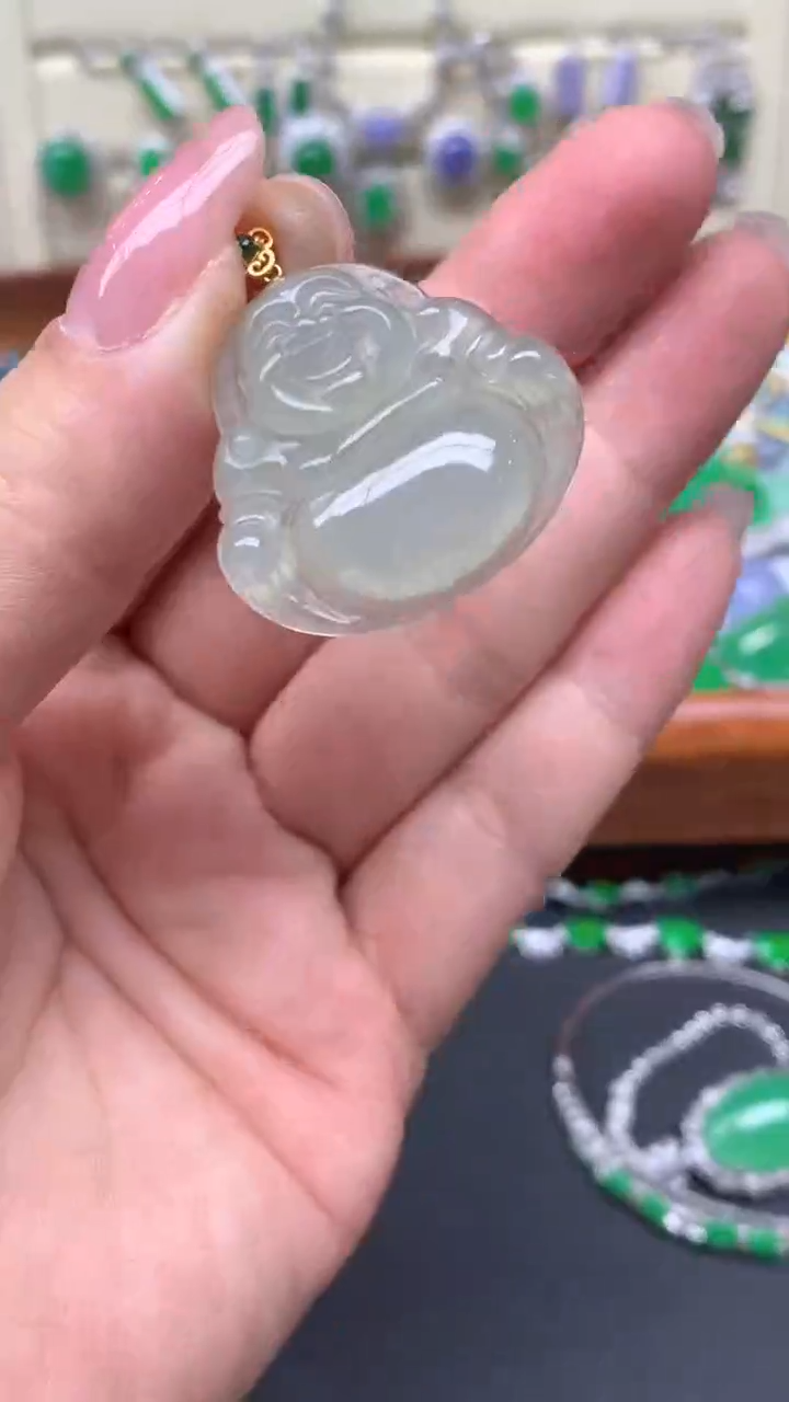 【闪购商品】翡翠颈饰18K金镶嵌37-天然翡翠