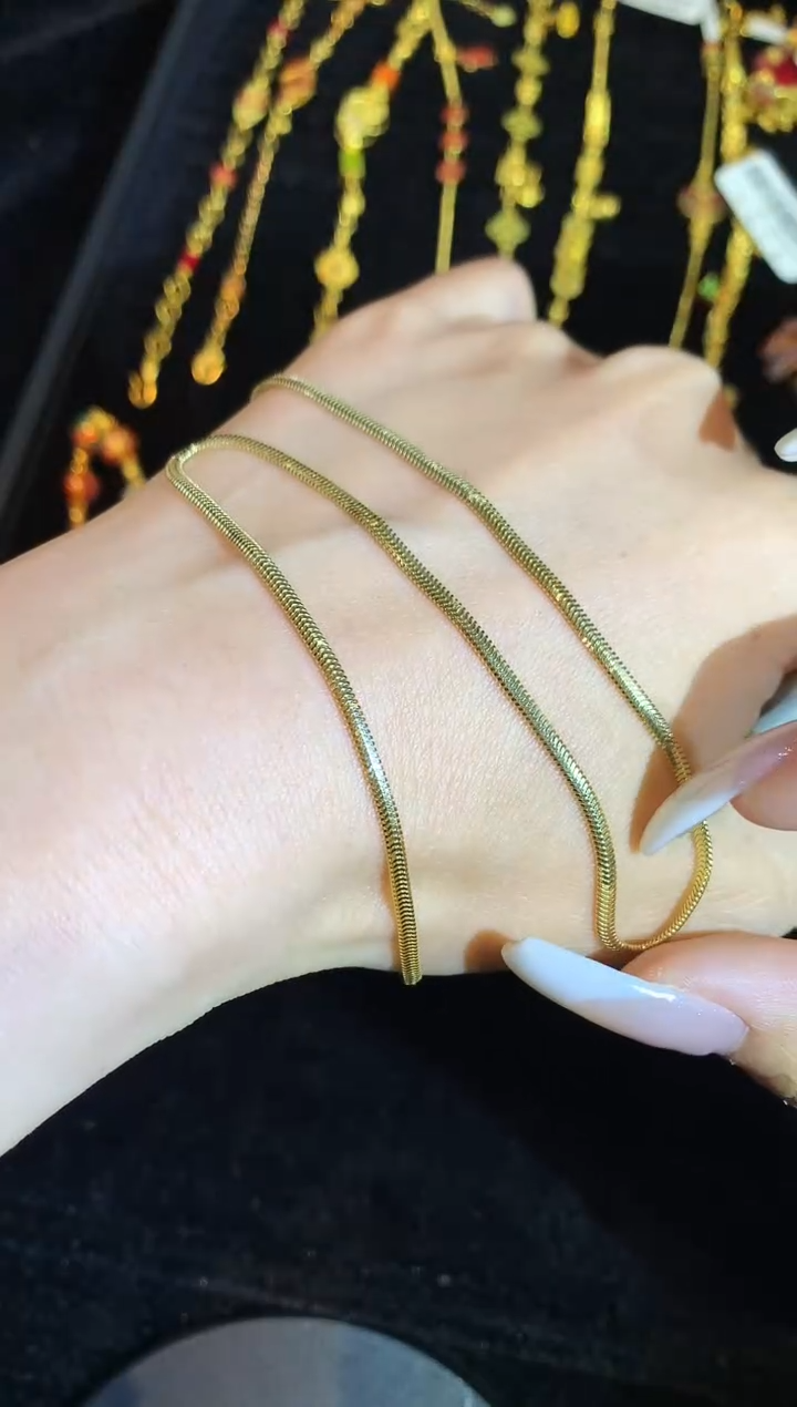 18K金颈饰蛇骨项链LQ109  