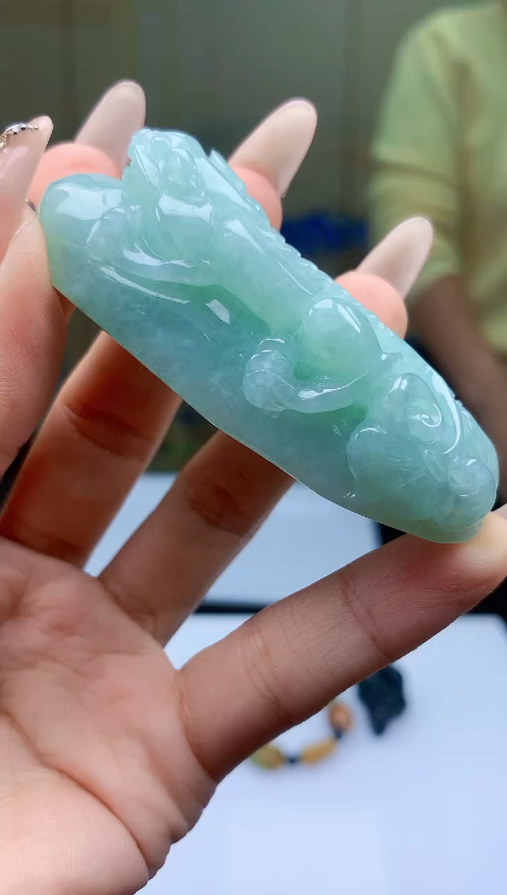 【闪购商品】定制翡翠未镶嵌4902ty-毛货挂件45