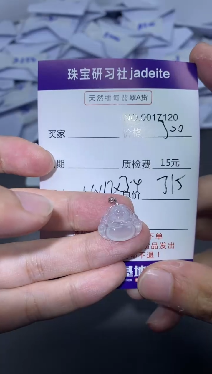 翡翠18K金镶嵌颈饰017120