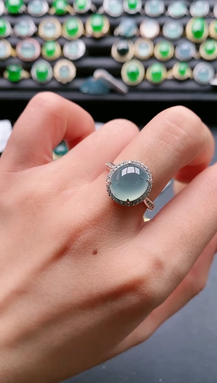 【闪购商品】翡翠戒指银S925镶嵌1111111