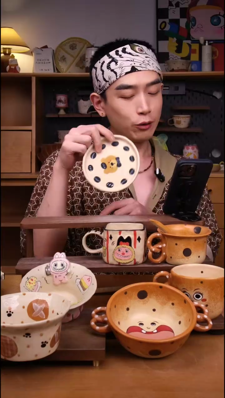 杯子景德镇可爱设计师款陶瓷