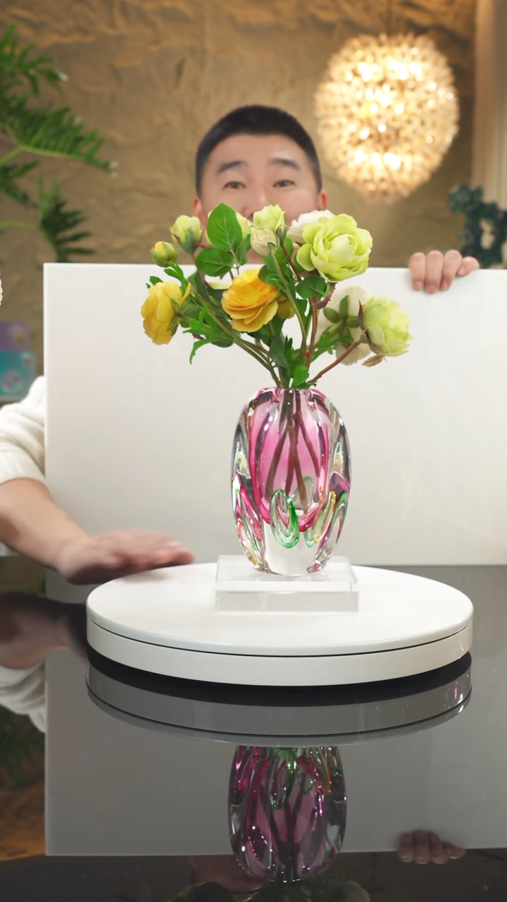 【闪购商品】摆件福利金红花瓶