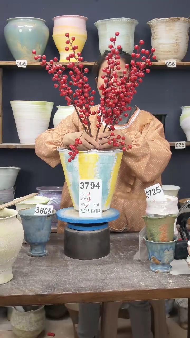 景德镇花盆默认微瑕3794