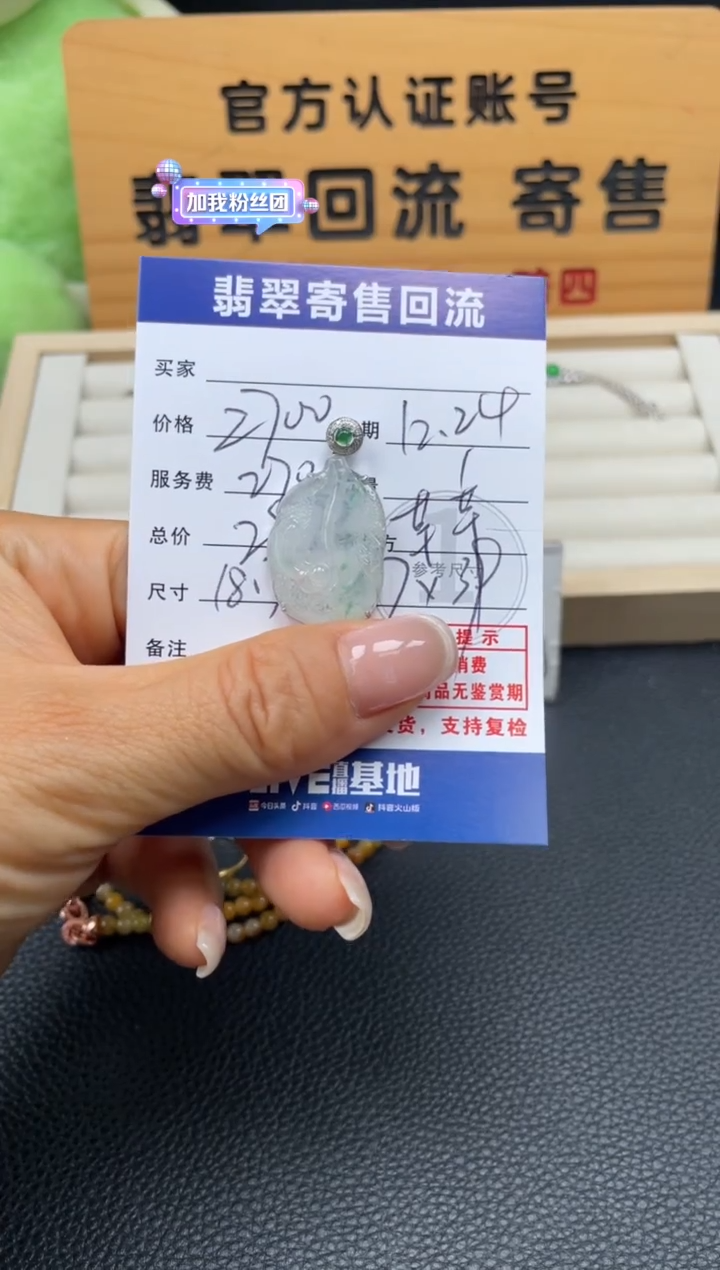 颈饰18K金镶嵌翡翠10152487