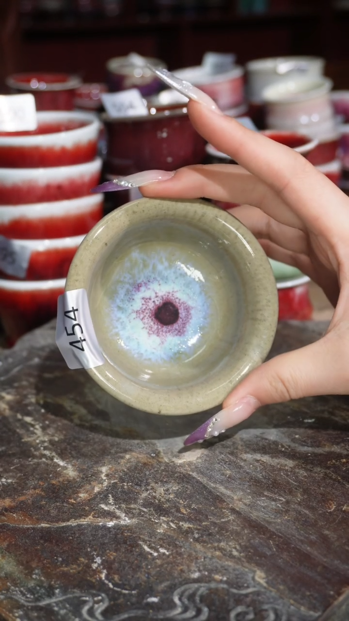 摆件陶精品窑变钧瓷茶器