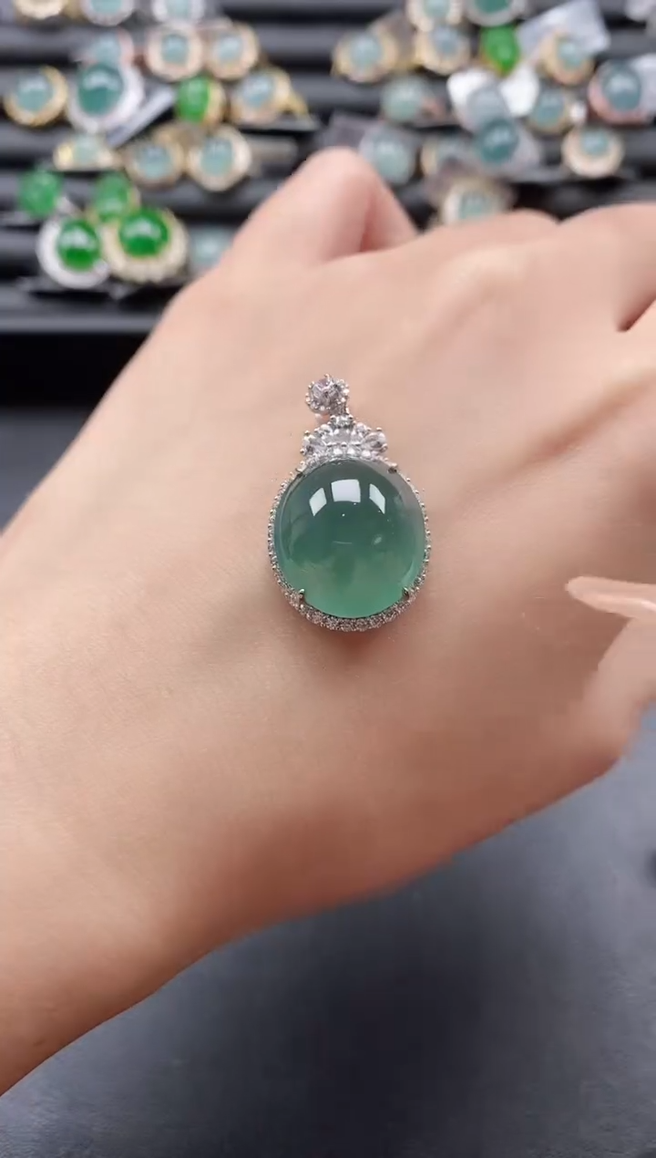 【闪购商品】翡翠戒指银S925镶嵌51511