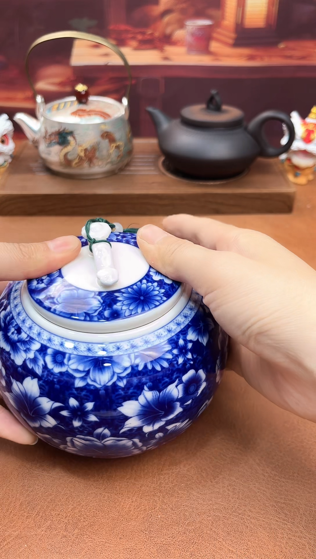 陶瓷茶具摆件旅行套组