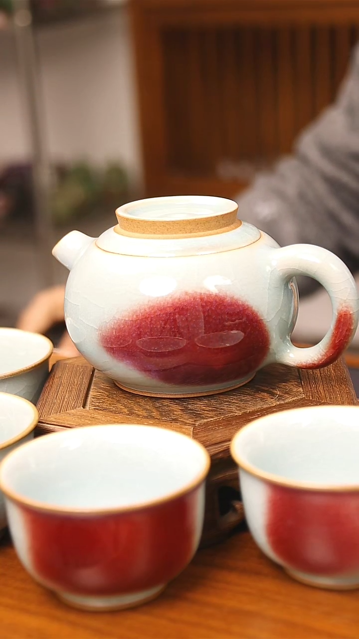 【闪购商品】瓷片钧尚源钧瓷一壶四杯