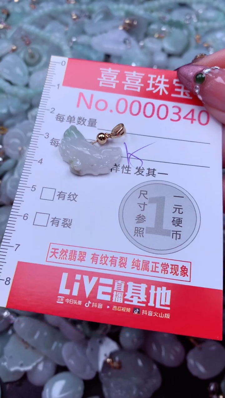 吊坠(不含链)未镶嵌翡翠340