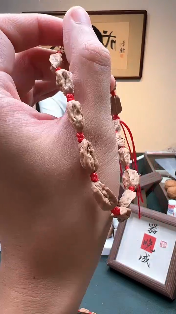 手串文玩核桃尘*8-9mm左右纯野小麻核桃异形手持