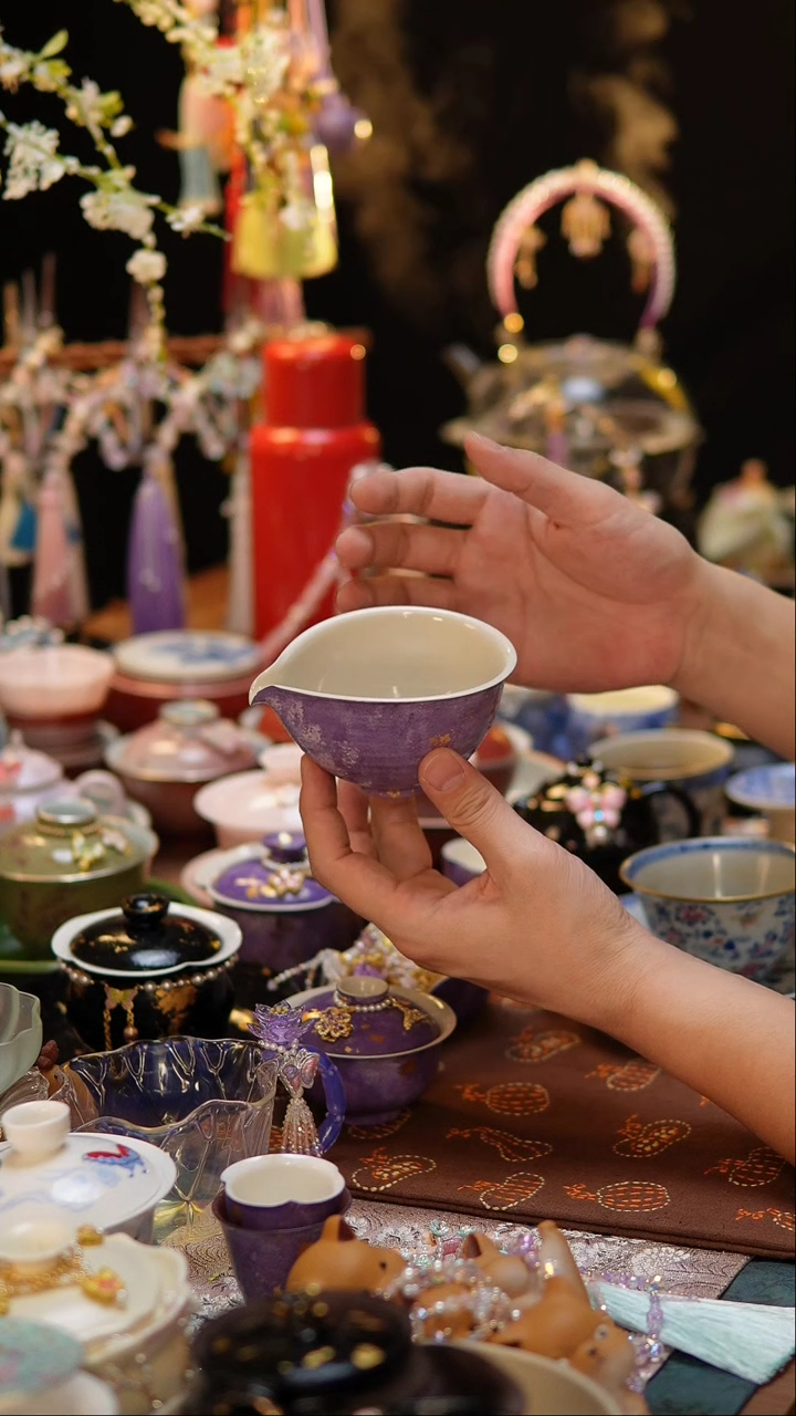 【闪购商品】紫色大漆公道杯紫色大漆公道杯