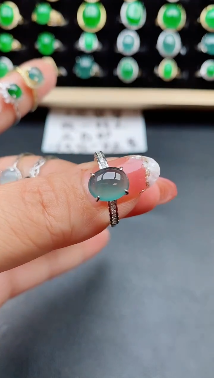 【闪购商品】翡翠戒指银S925镶嵌50800