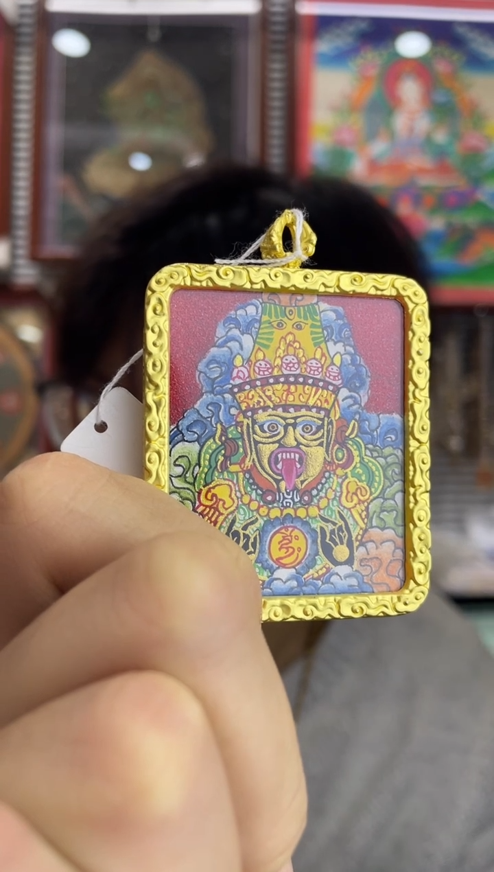 吊坠扎基 纯手绘唐卡（非质量问题 不退不换）