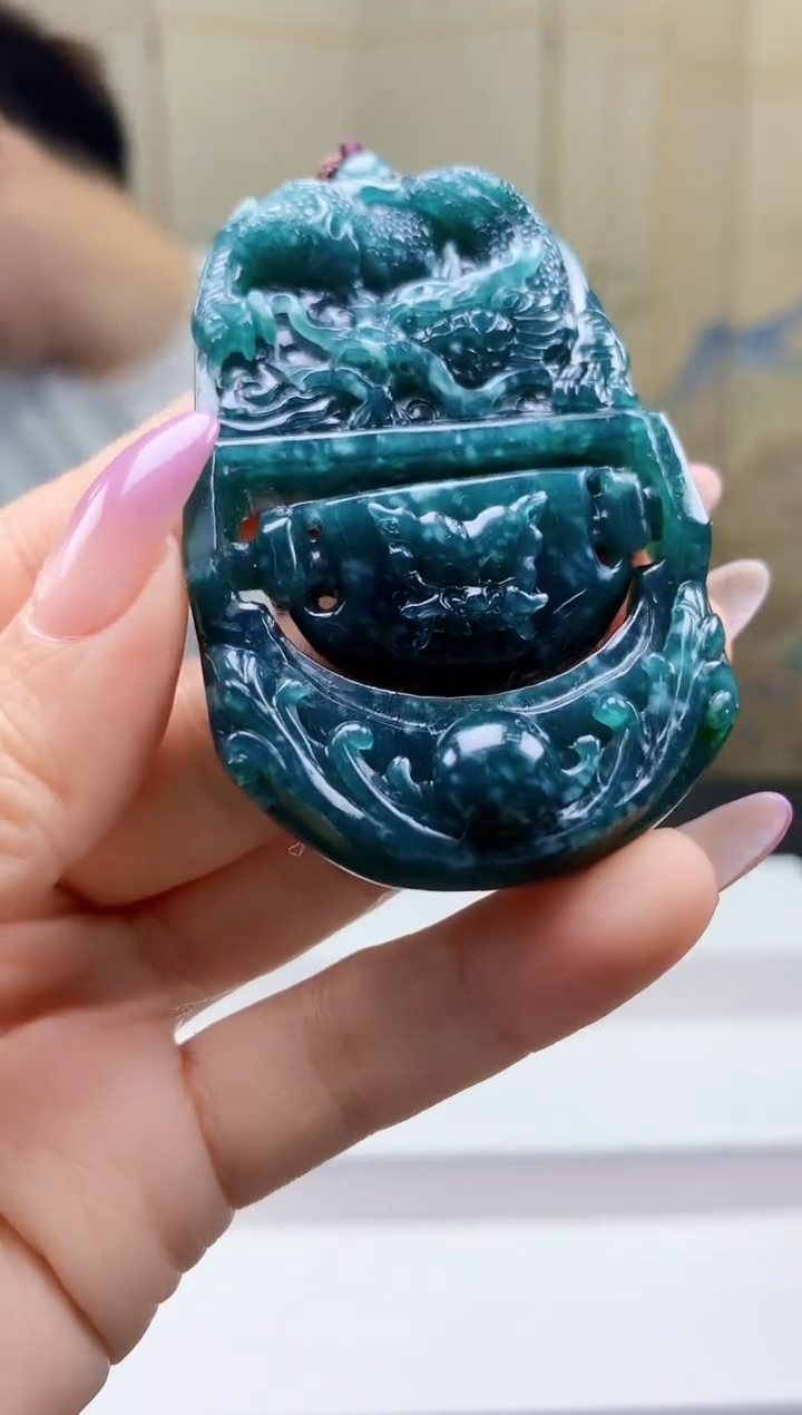 【闪购商品】定制翡翠未镶嵌4868ty-毛货挂件27