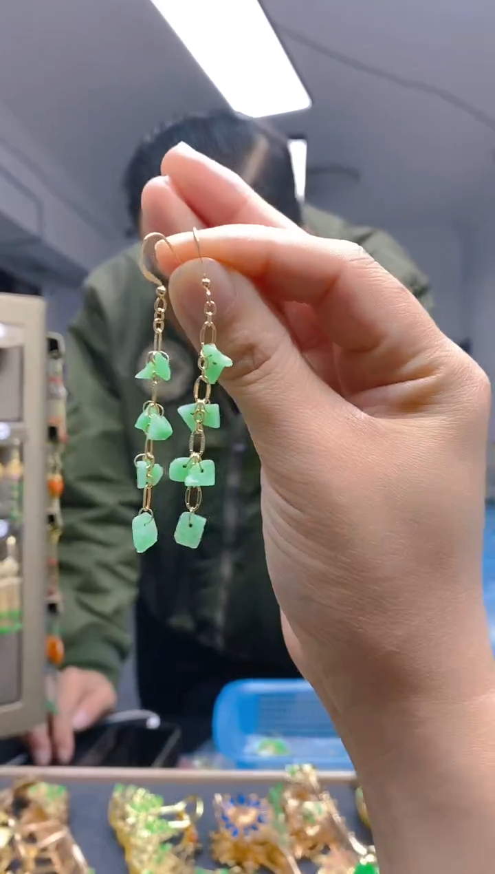 【闪购商品】翡翠耳饰合金292翡翠耳钩