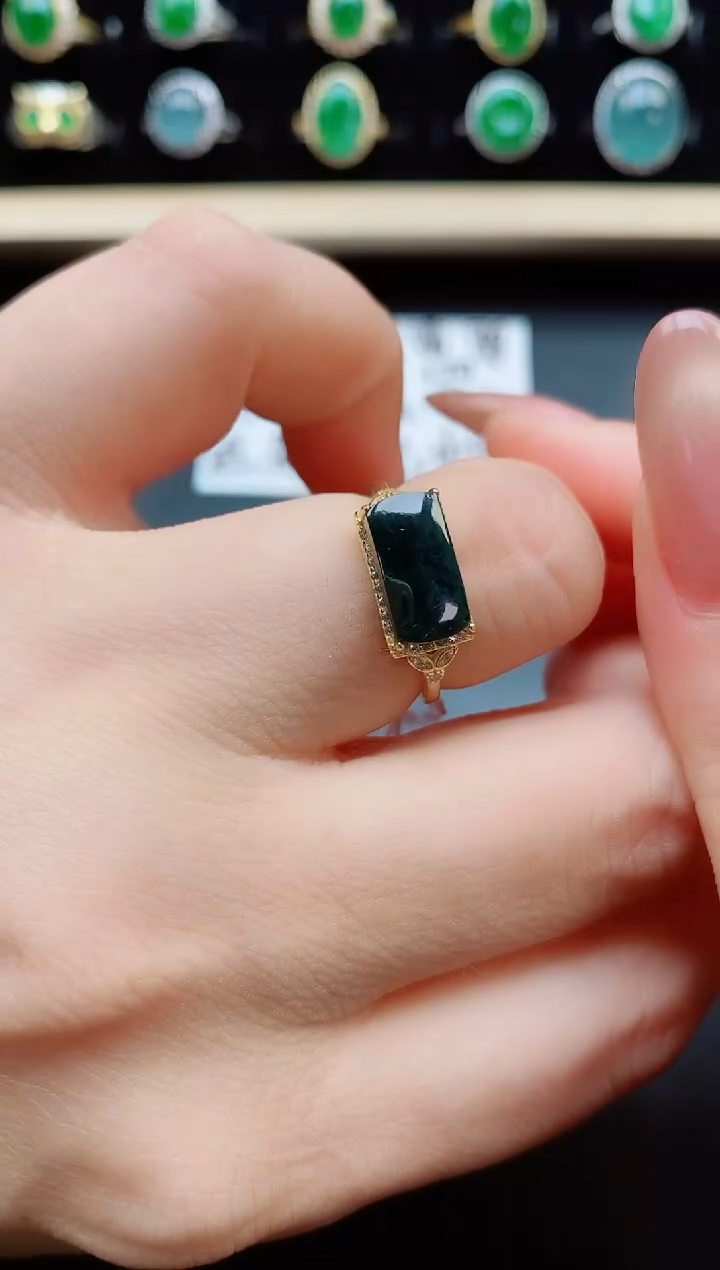 翡翠戒指银S925镶嵌321321