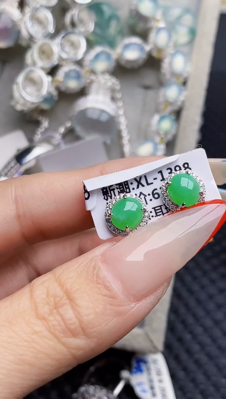 银S925镶嵌戒指翡翠5802