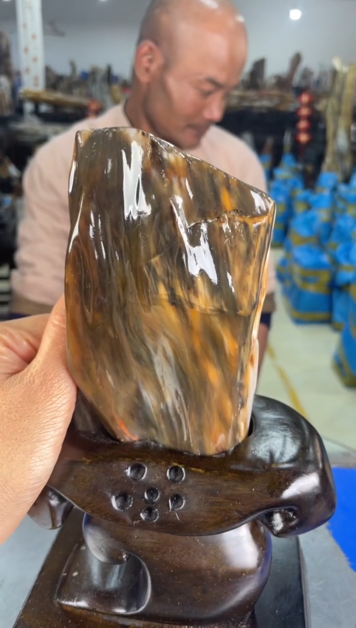 【闪购商品】硅化玉摆件未镶嵌15