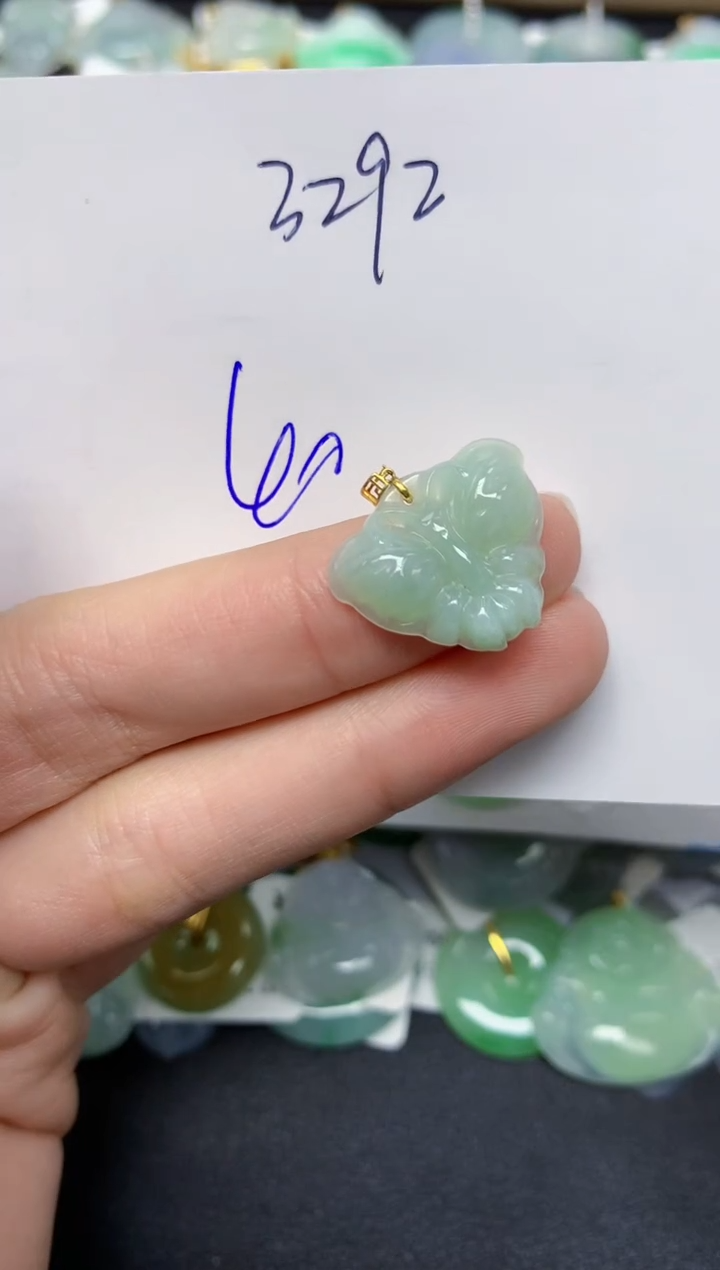 【闪购商品】翡翠颈饰18K金镶嵌 天然翡翠A货