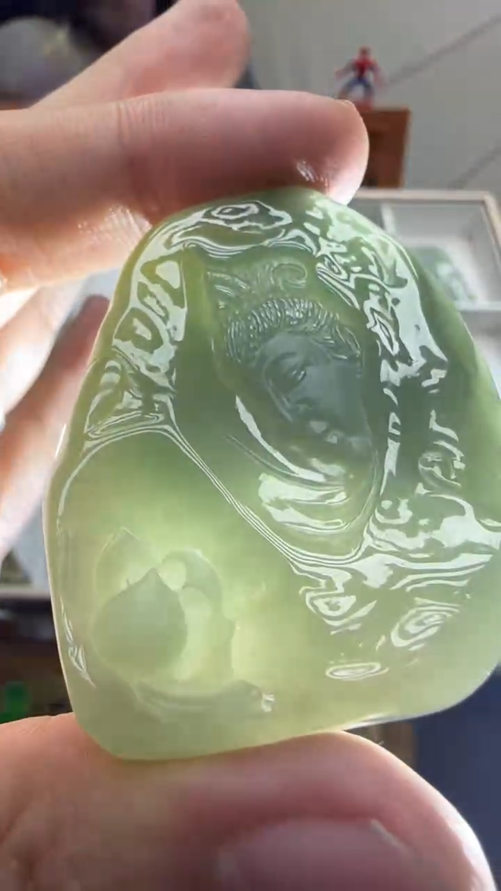 【闪购商品】翡翠挂件未镶嵌国雕谢林工（定制退货扣1000元）