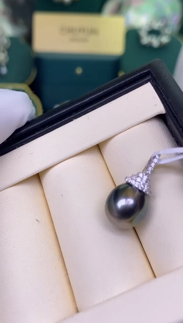 海水珍珠银S925镶嵌颈饰1