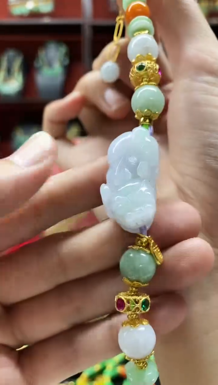 颈饰未镶嵌翡翠翡翠手串