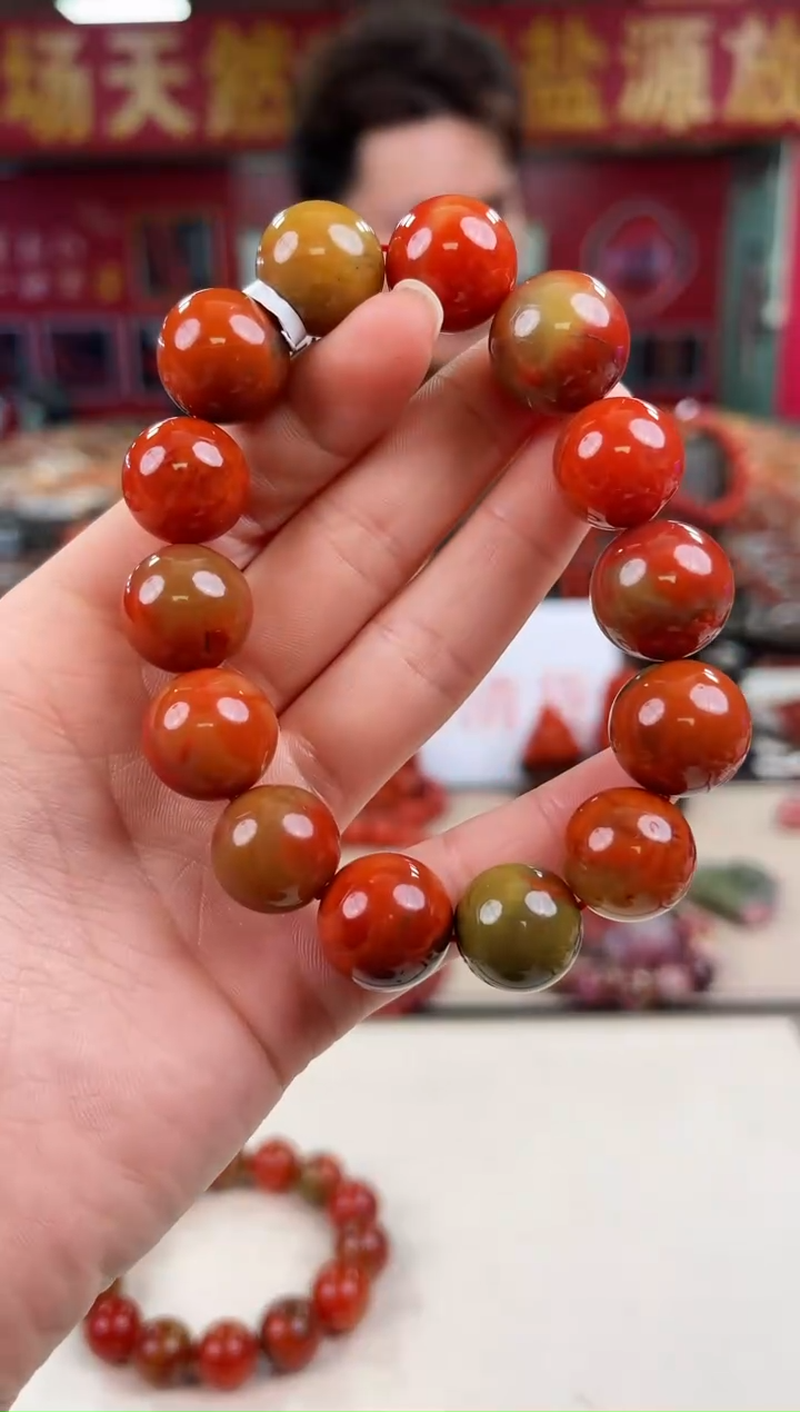 未镶嵌大山包包浆手串15~16南红玛瑙（多样式发其一）