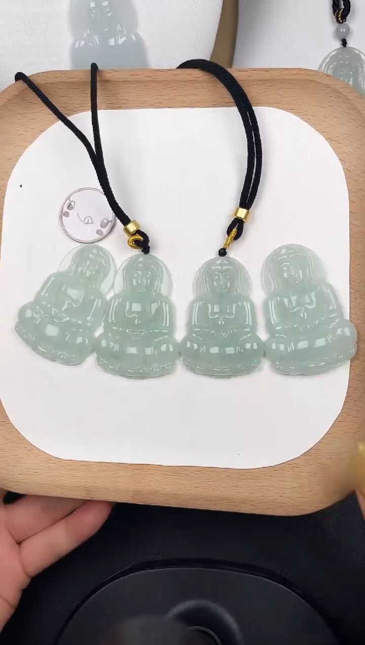 颈饰未镶嵌翡翠Y5A080油果绿观音+送同款绳子多样性发其一