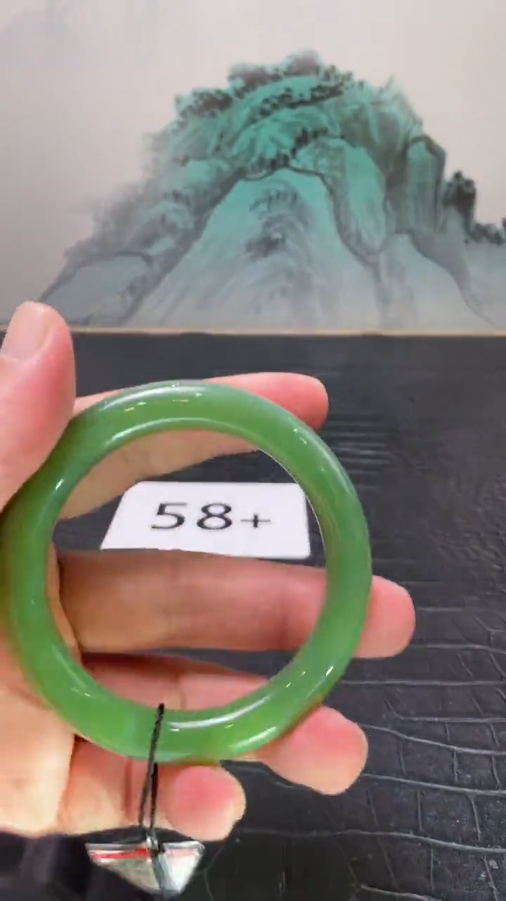 未镶嵌手镯和田玉（碧玉）F***王58+
