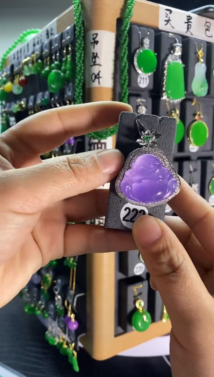 【闪购商品】翡翠耳饰银S925镶嵌222....