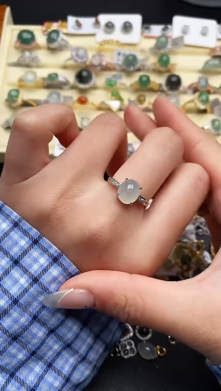 【闪购商品】翡翠戒指银S925镶嵌2222222222+8