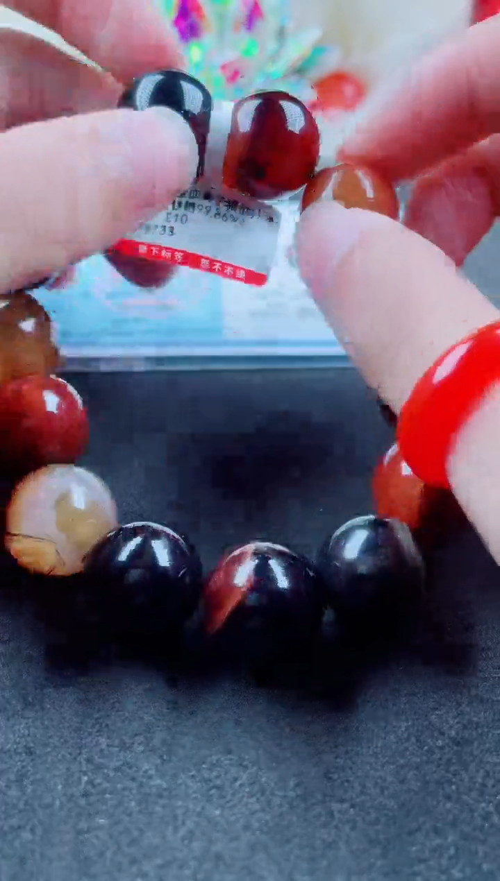 玛瑙/玉髓手链未镶嵌血离子16