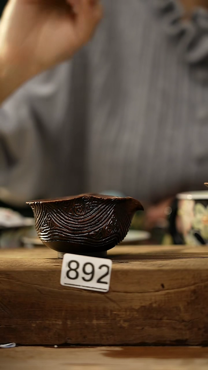 【闪购商品】瓷片设计师款  大漆木纹系列  公道杯