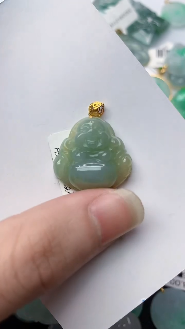 【闪购商品】翡翠颈饰18K金镶嵌19..............