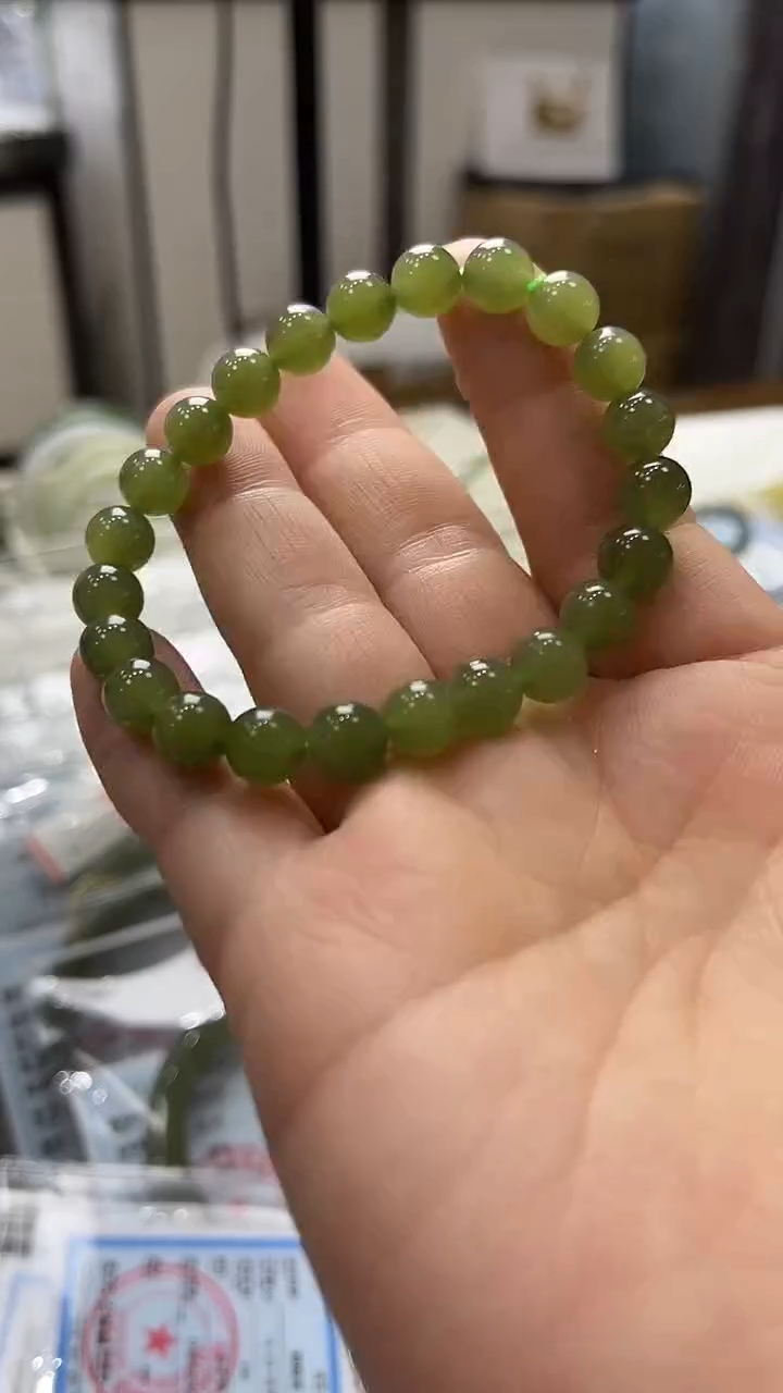 【闪购商品】和田玉手链未镶嵌葡萄肉手串8mm