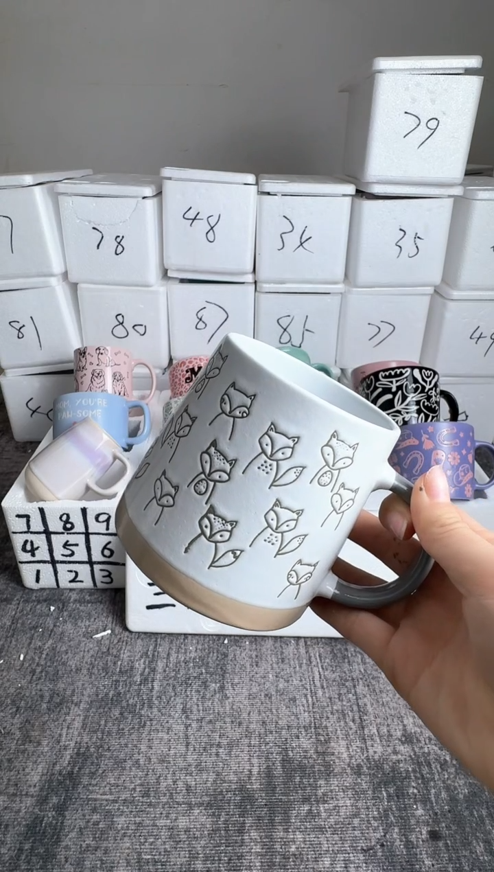 【闪购商品】陶瓷盖子款微瑕小狐狸