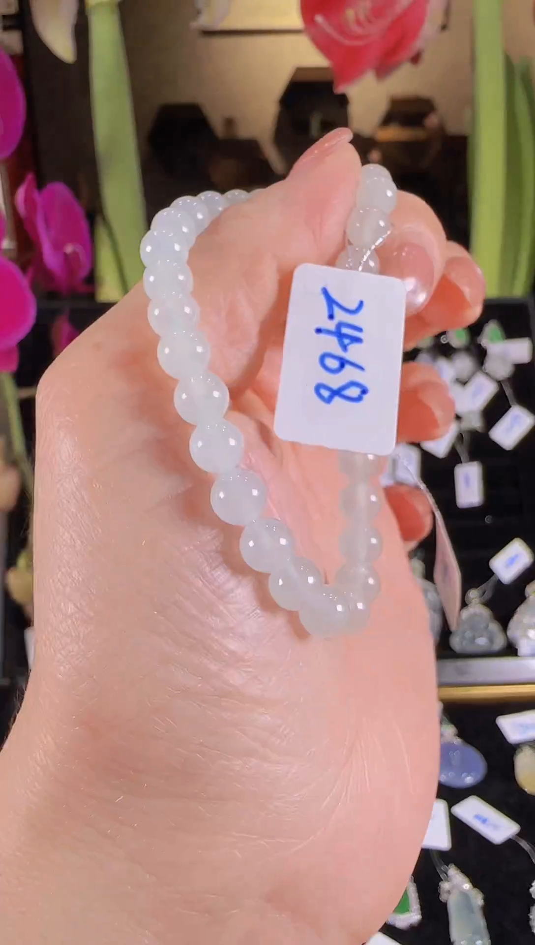 【闪购商品】翡翠手串未镶嵌白冰手珠串