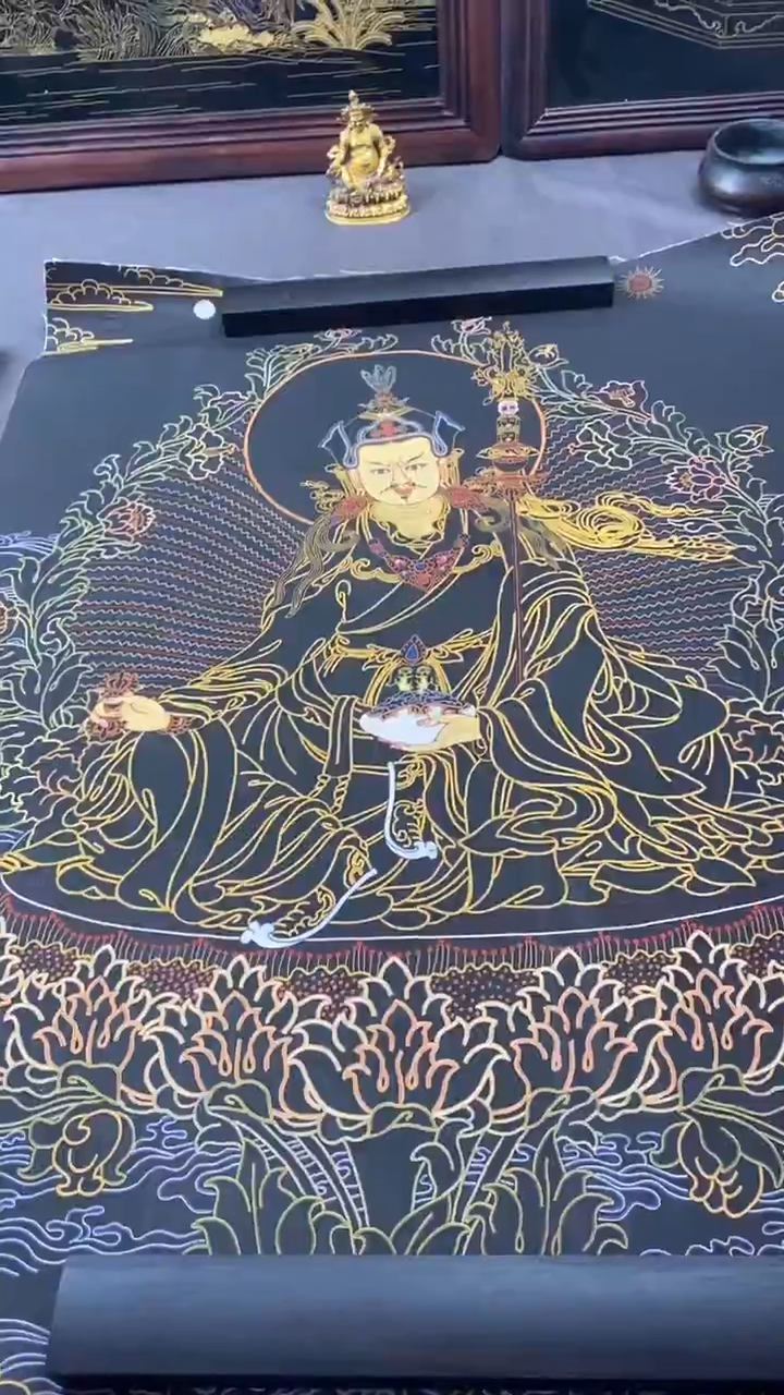 卷轴画王姬藏传唐卡艺术品