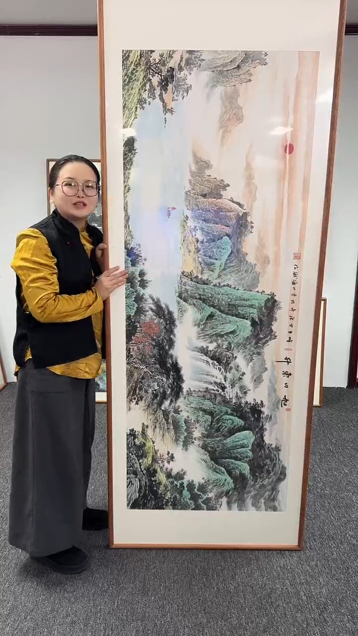【闪购商品】国画旭日东升210*80绘画作品
