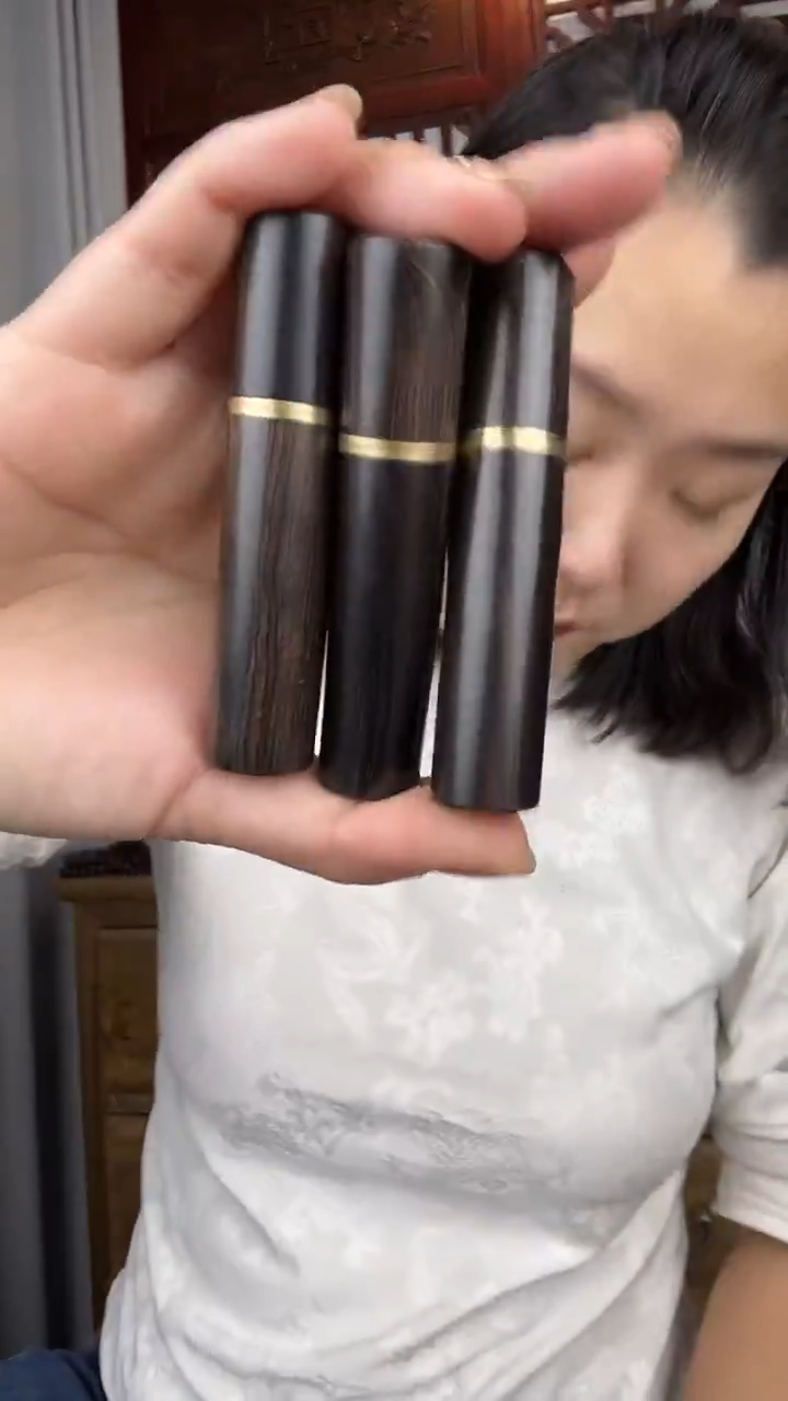东非黑黄檀（紫光檀）紫光檀牙签罐