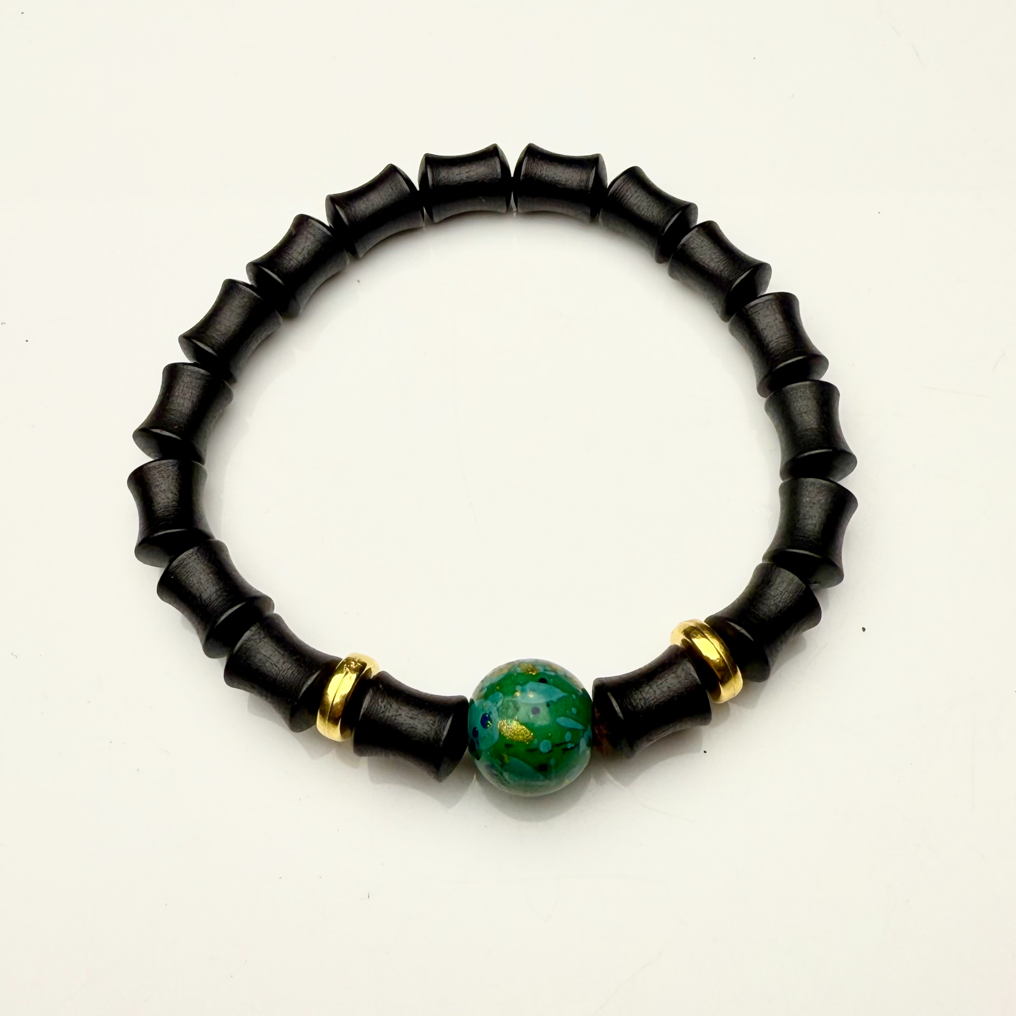 非金属木质手链 ZBG0693黑檀木大漆手串（天然珠宝多样性发其一）