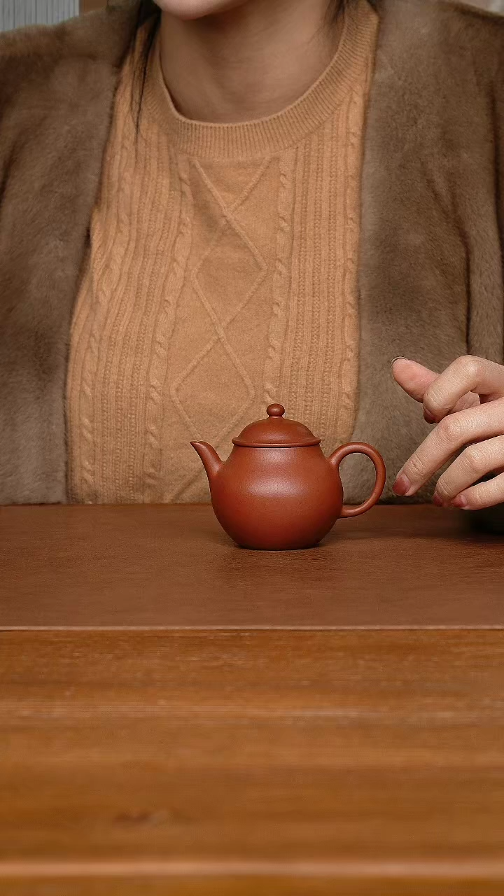 【闪购商品】紫砂茶杯蒋群飞老师 高梨 朱泥130cc