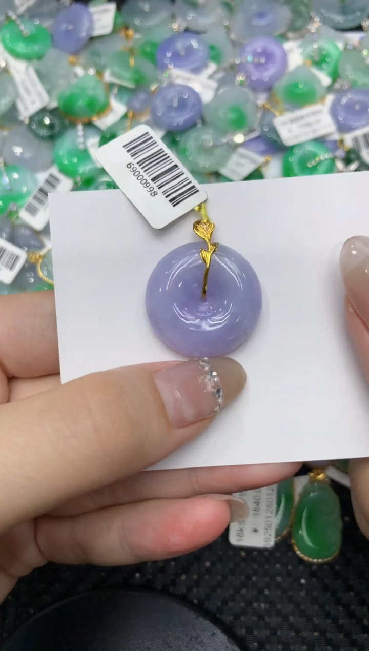 【闪购商品】翡翠颈饰18K金镶嵌222222222