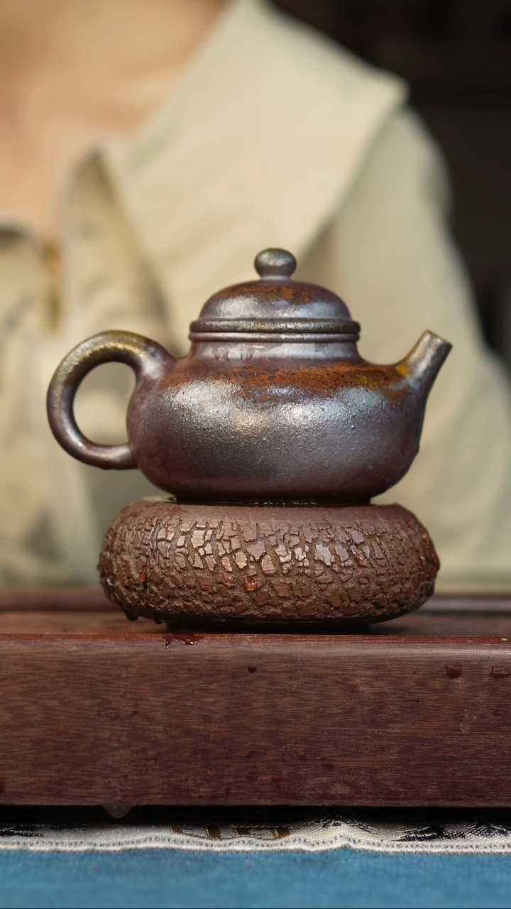 茶壶紫砂柴烧紫砂天青容天
