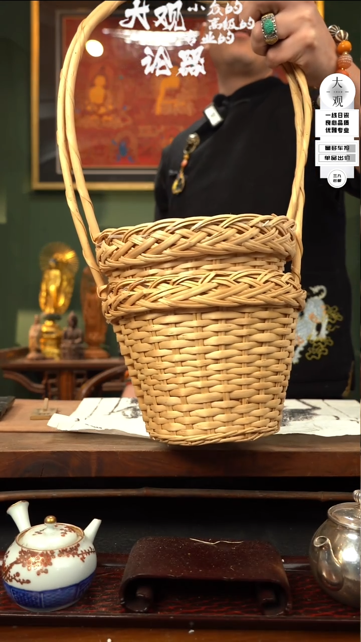 【闪购商品】瓷片大观论器花篮俩